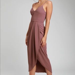 Lulus Purple Mauve midi dress